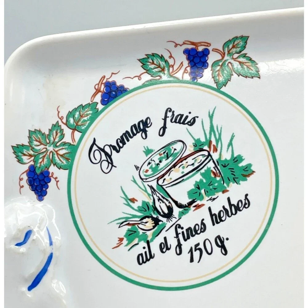 Vintage Revol Porcelain Fromages De France Cheese Platter Tray White 16